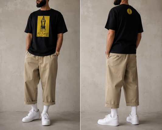 Al-Aaqil Black & Yellow Original Cotton Tee